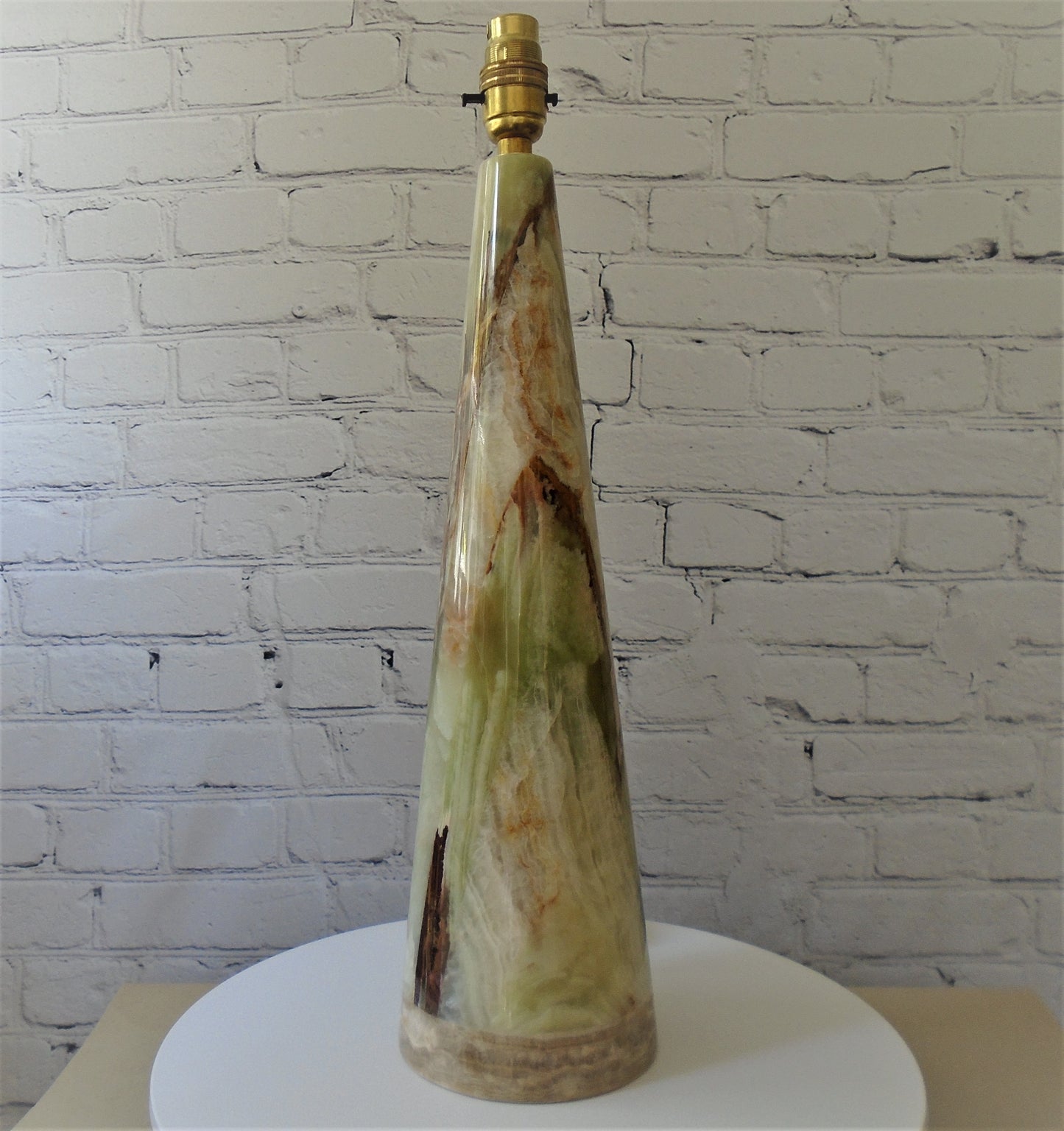 A Laminated Onyx Marble Lamp Base
