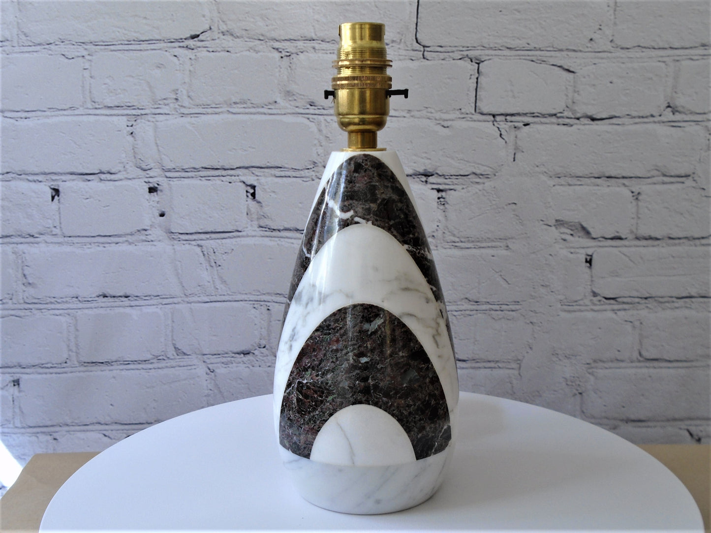 A Marble Tear Drop Lamp Base
