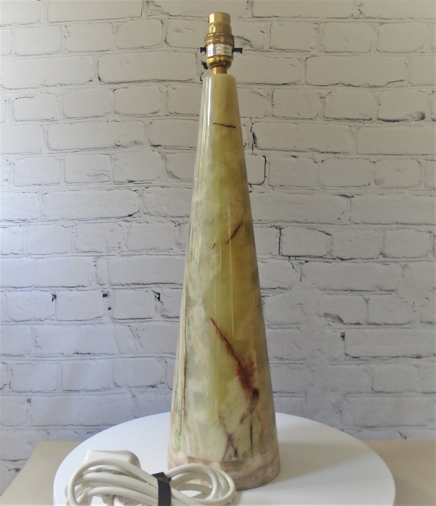 A Laminated Onyx Marble Lamp Base