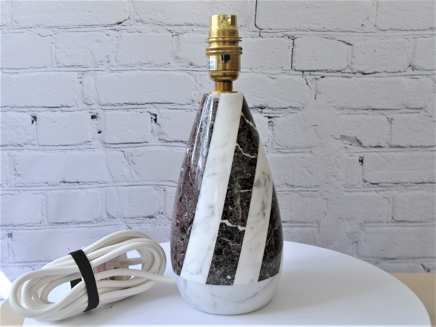 A Marble Tear Drop Lamp Base