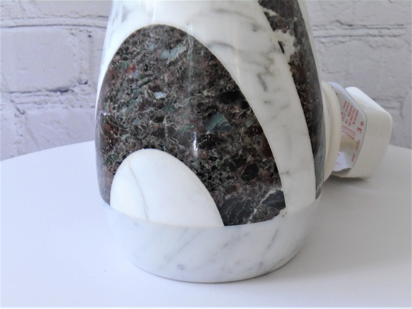 A Marble Tear Drop Lamp Base