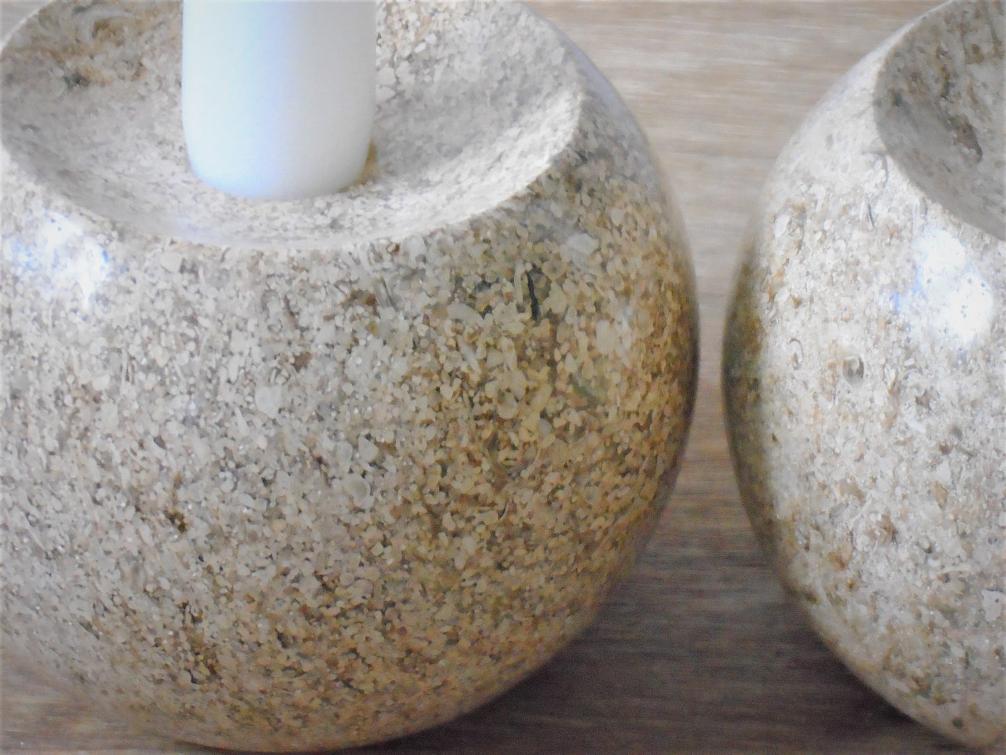 A pair of Ancaster Weatherbed Candle Holders