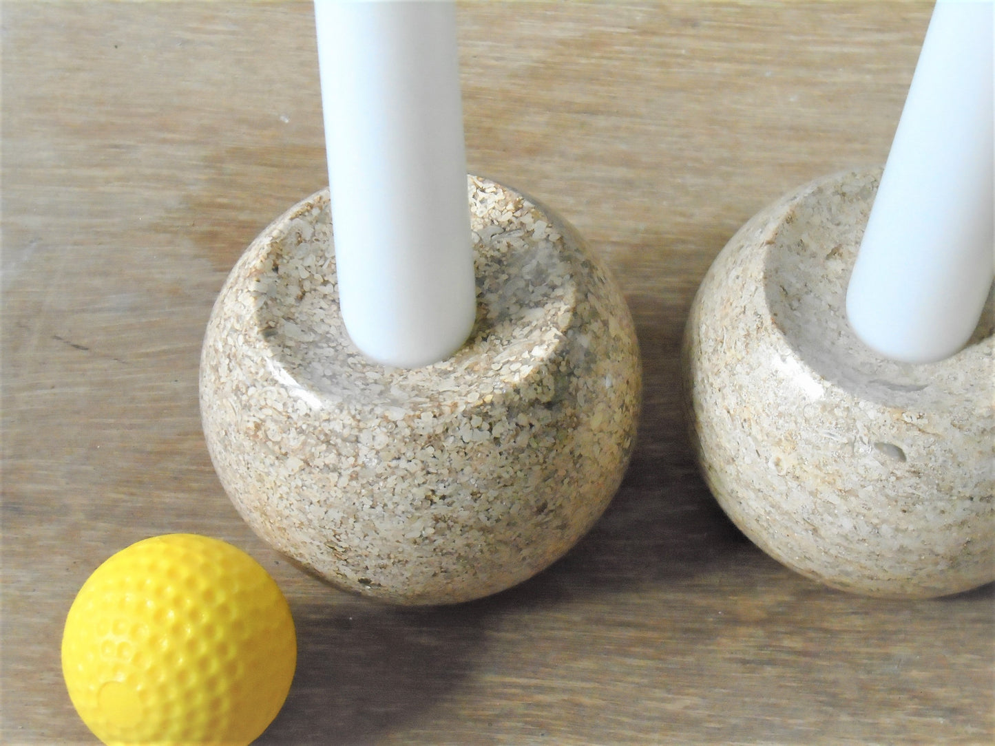 A pair of Ancaster Weatherbed Candle Holders