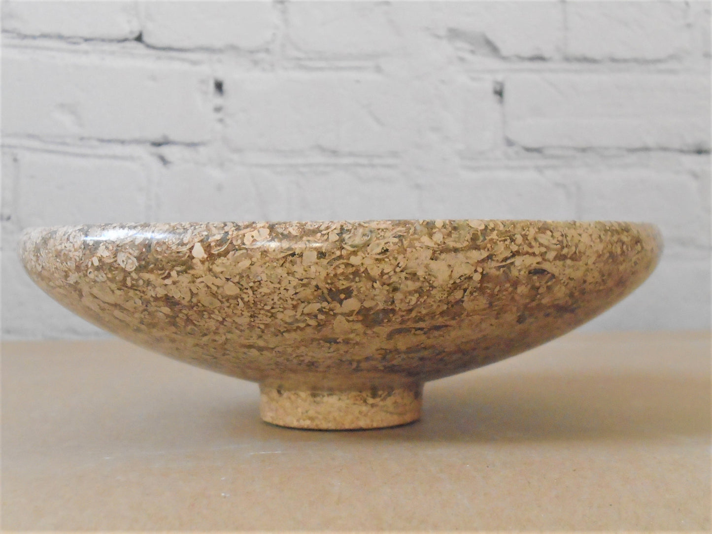 A Shallow Dish made from Ancaster Weatherbed Limestone