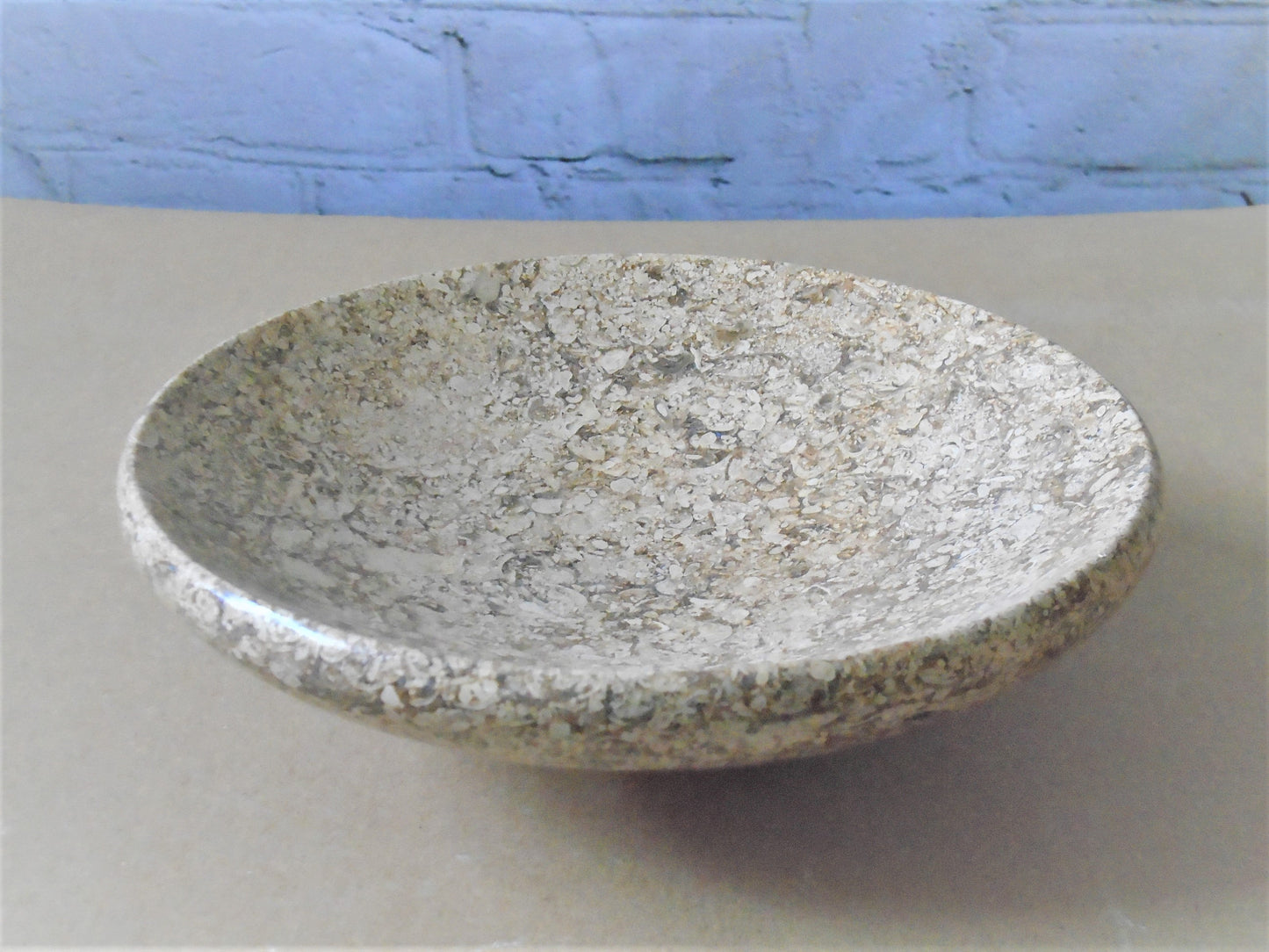 A Shallow Dish made from Ancaster Weatherbed Limestone
