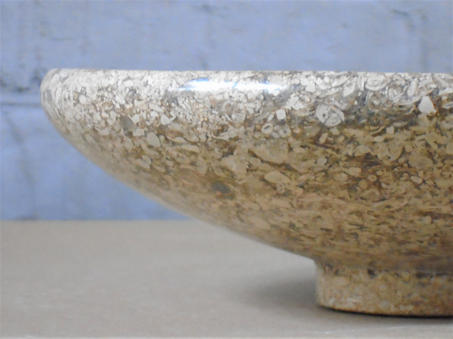A Shallow Dish made from Ancaster Weatherbed Limestone
