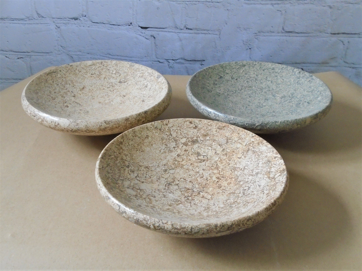 A Shallow Dish made from Ancaster Weatherbed Limestone