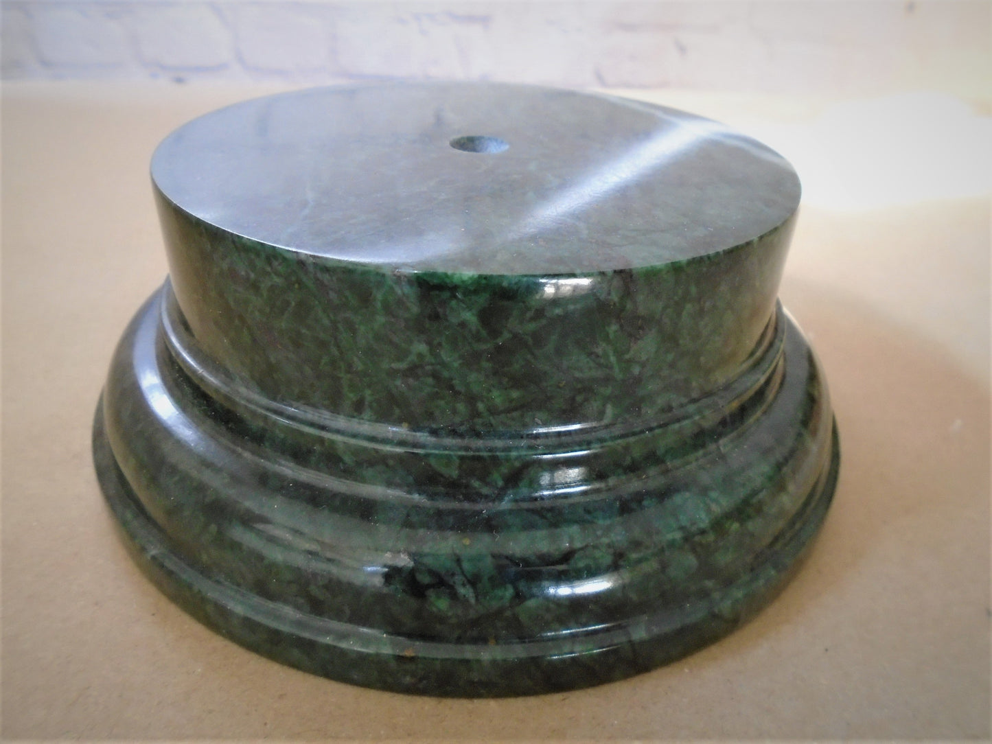 An Indian green Marble Socle