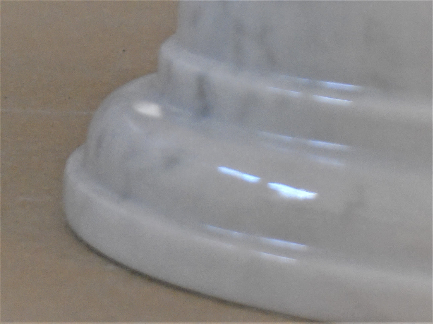 A Carrara White Marble Socle