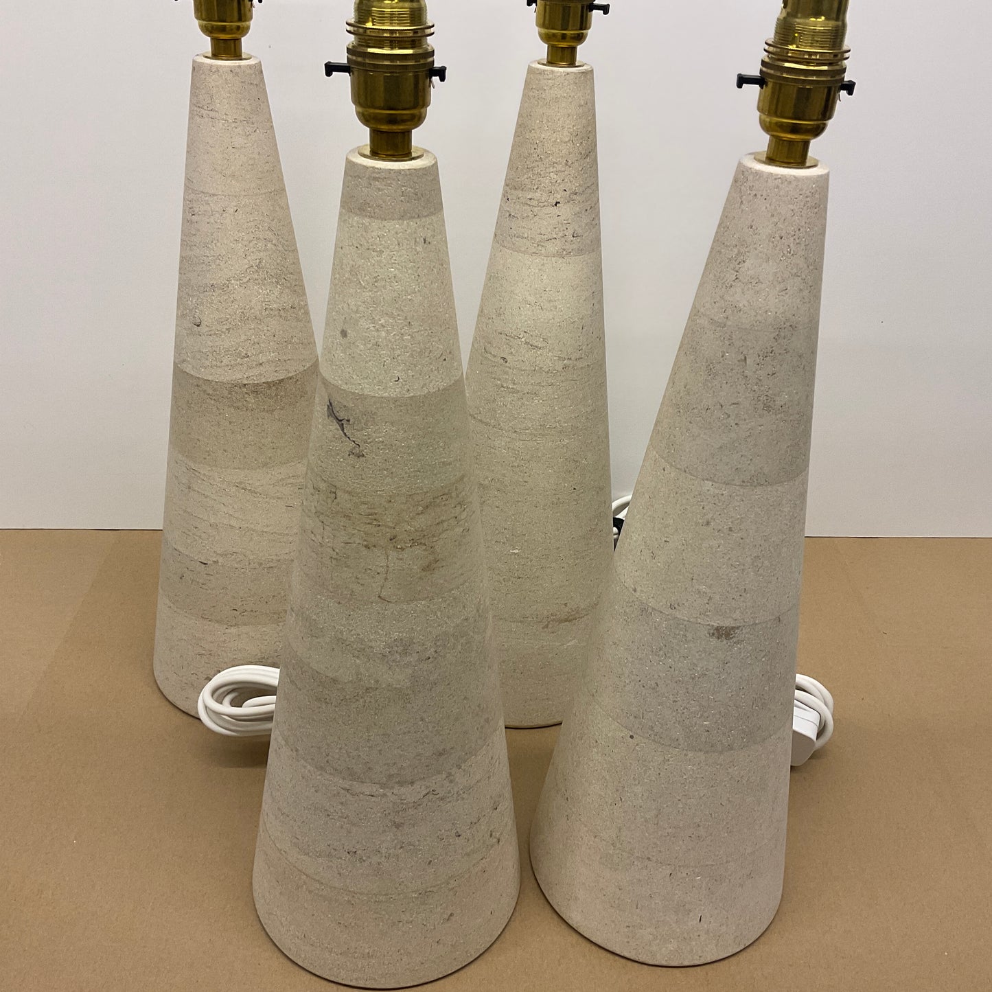A Conical Stone Table Lamp Base