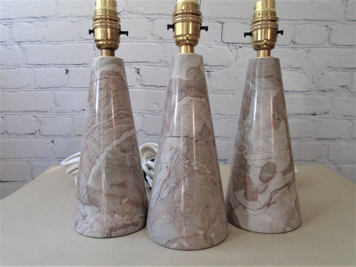 A Gris Perce Marble Table/Bedside Lamp Base