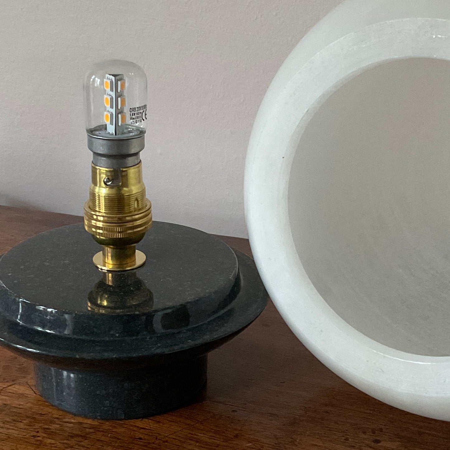An Alabaster Lighting Globe