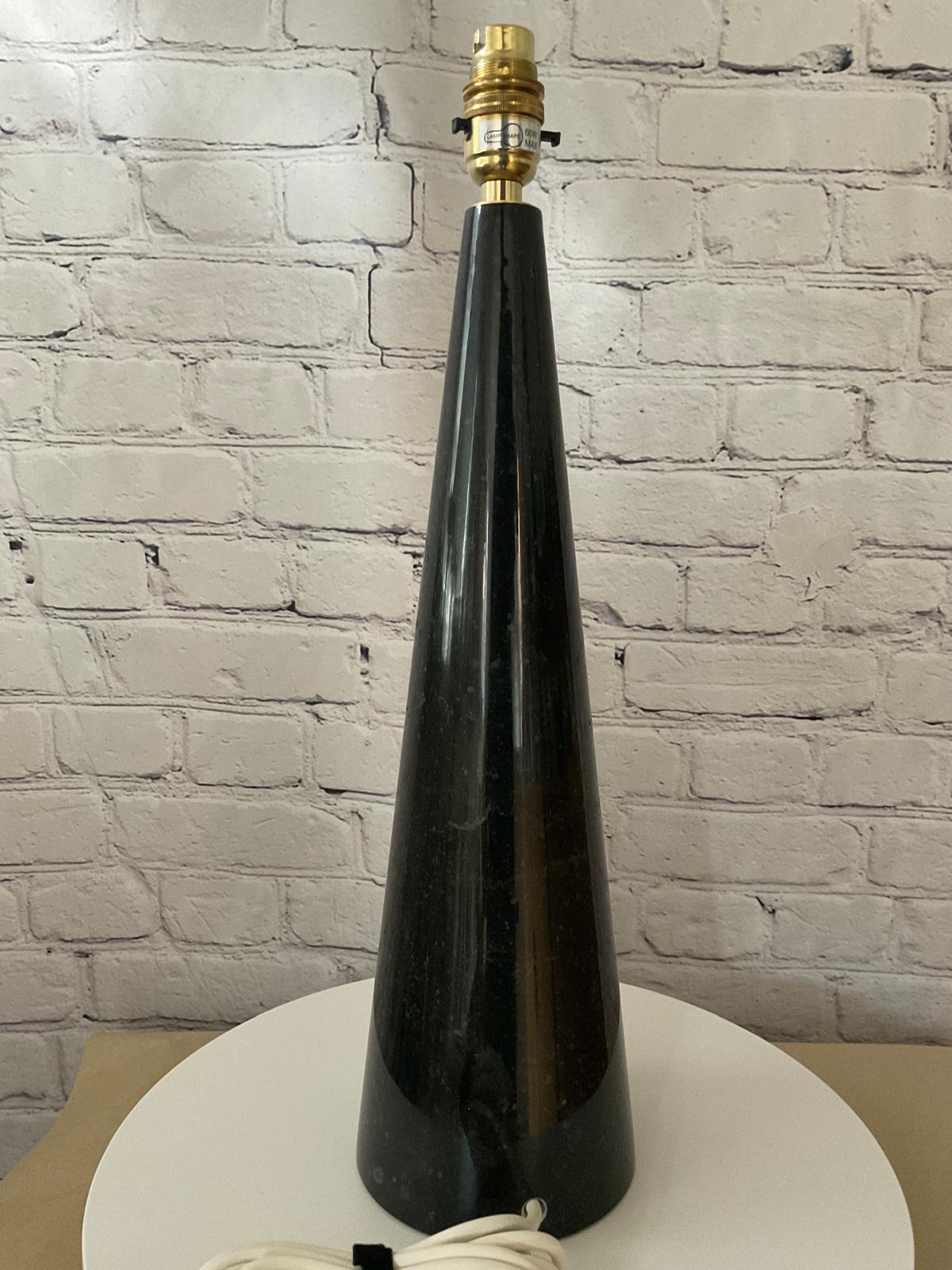 A Kilkenny Fossil Marble Cone Lamp Base