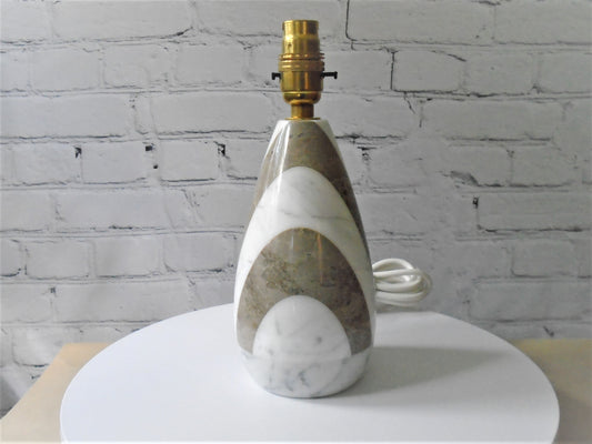 A Tear Drop Shaped Marble Table Lamp