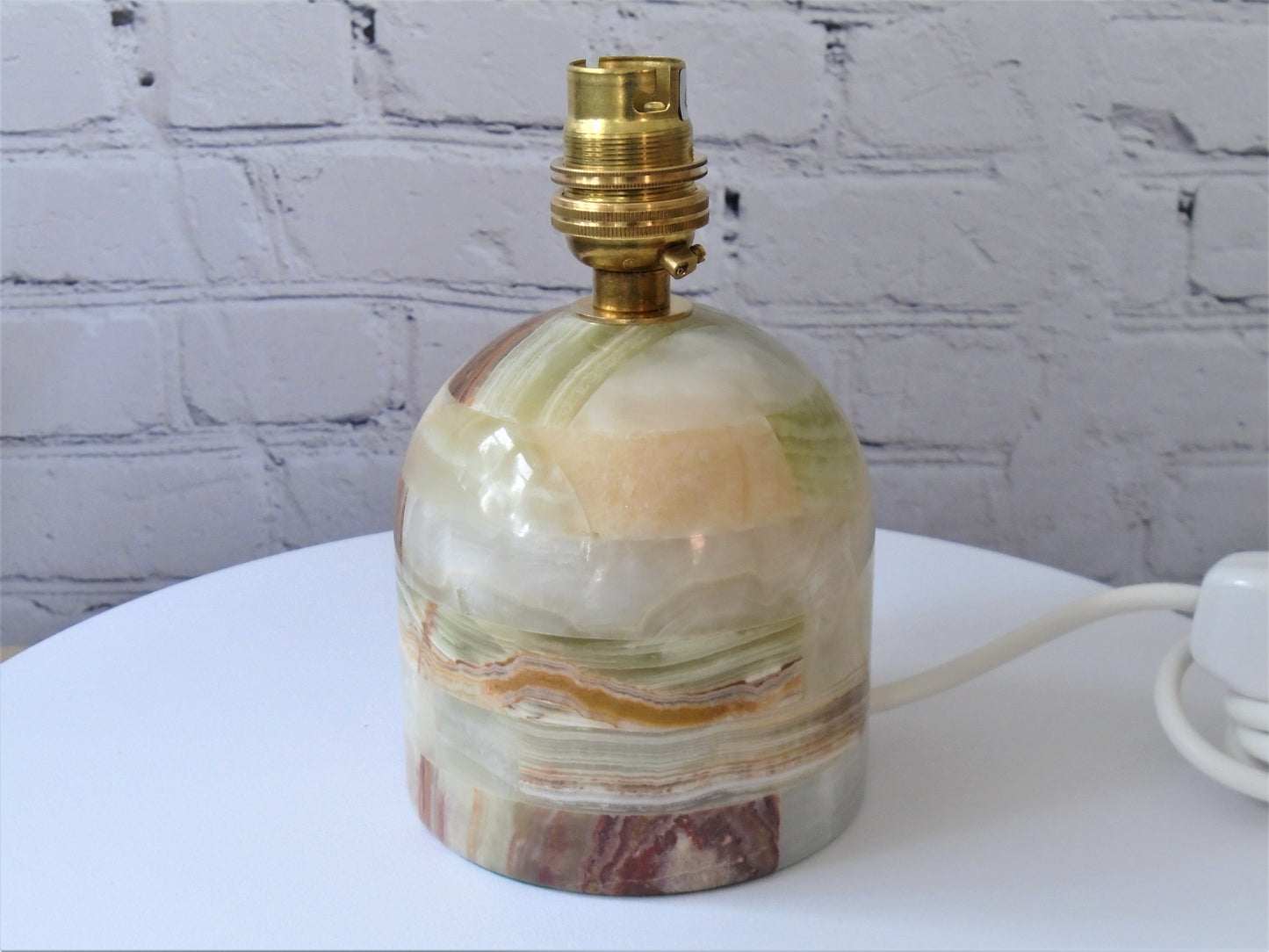 A Small Onyx Marble Bedside/Table Lamp base