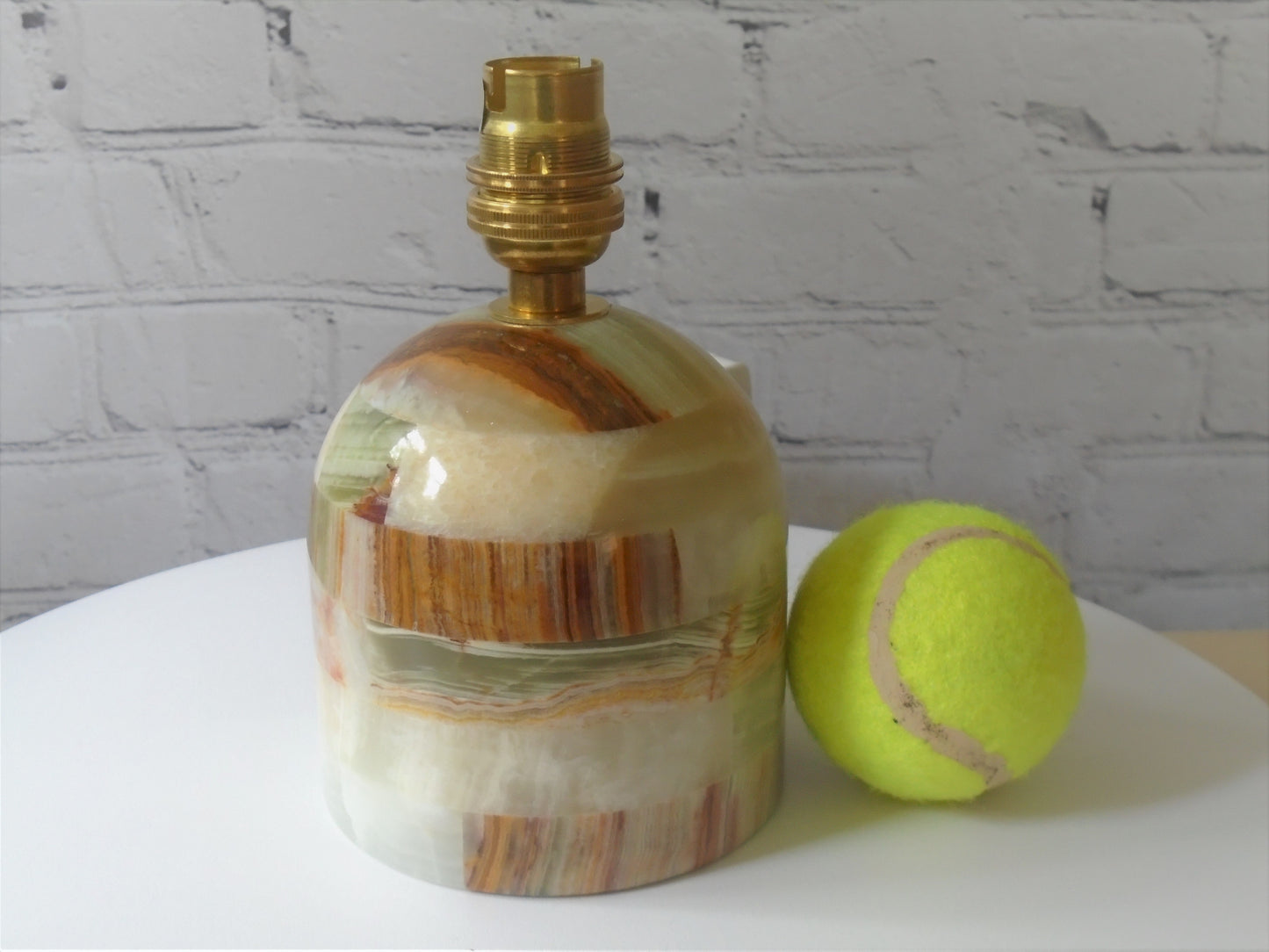 A Small Onyx Marble Bedside/Table Lamp base