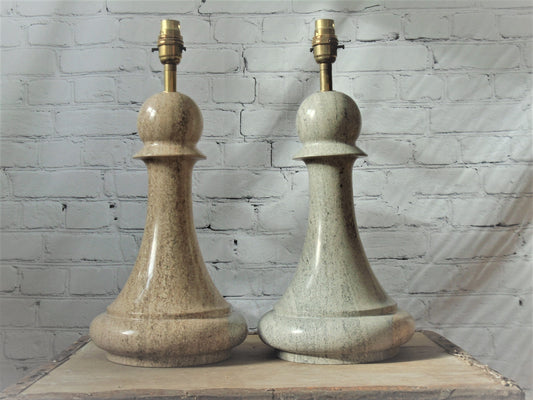 A Pair of Pawn Table Lamps
