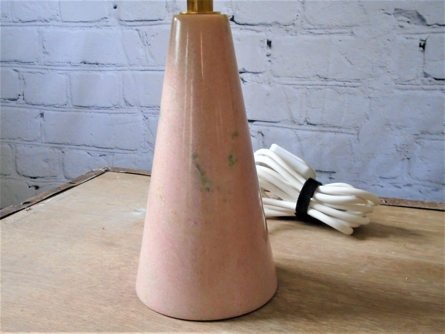 Rosa Portugal Marble Conical Lamp Base