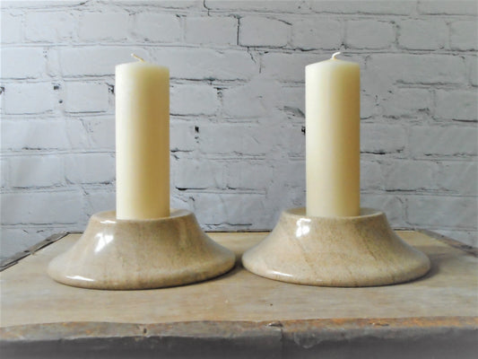 A Pair of Ancaster Weatherbed Candle Holders