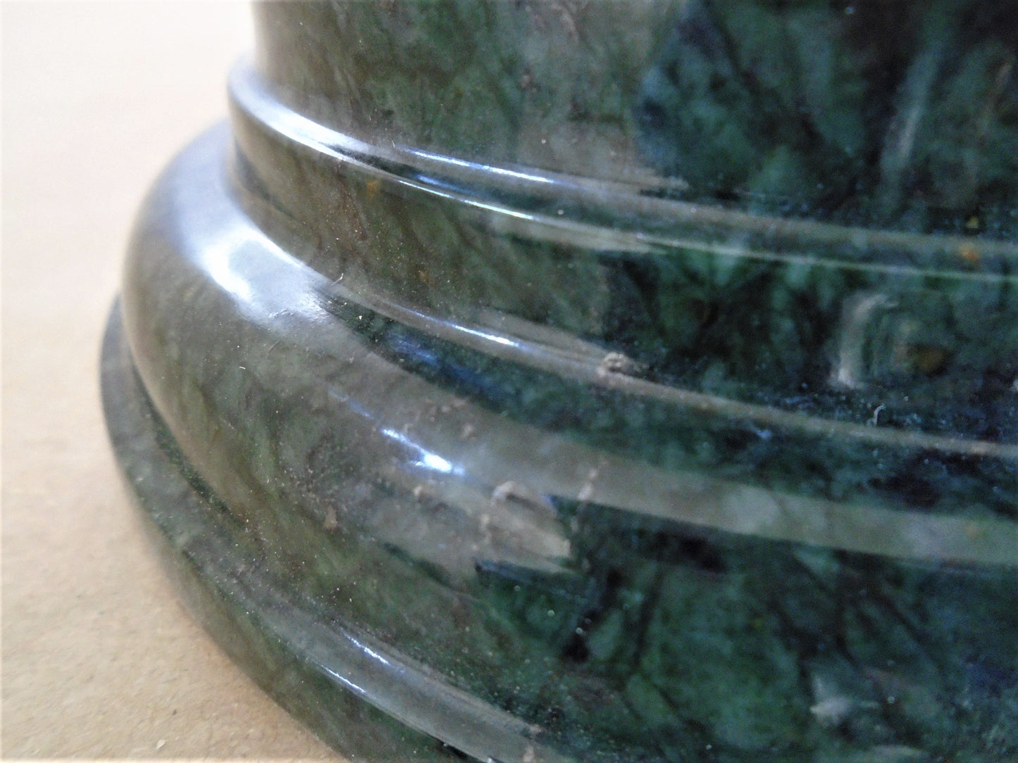 An Indian green Marble Socle