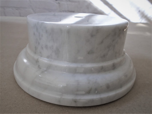 A Carrara White Marble Socle