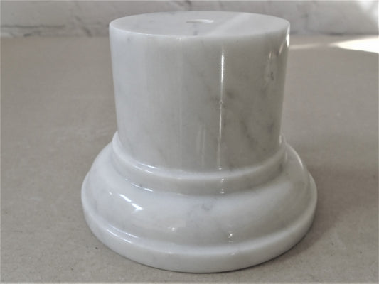 A Carrara White Marble Socle