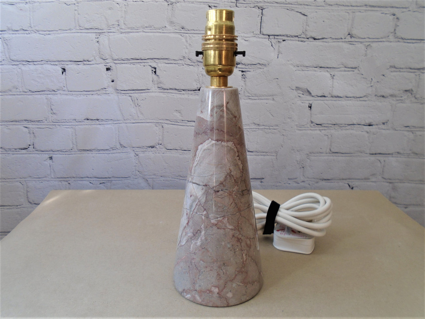 A Gris Perce Marble Table/Bedside Lamp Base