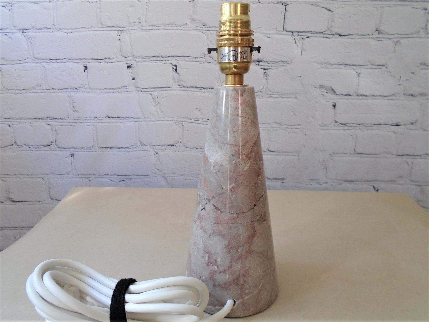 A Gris Perce Marble Table/Bedside Lamp Base