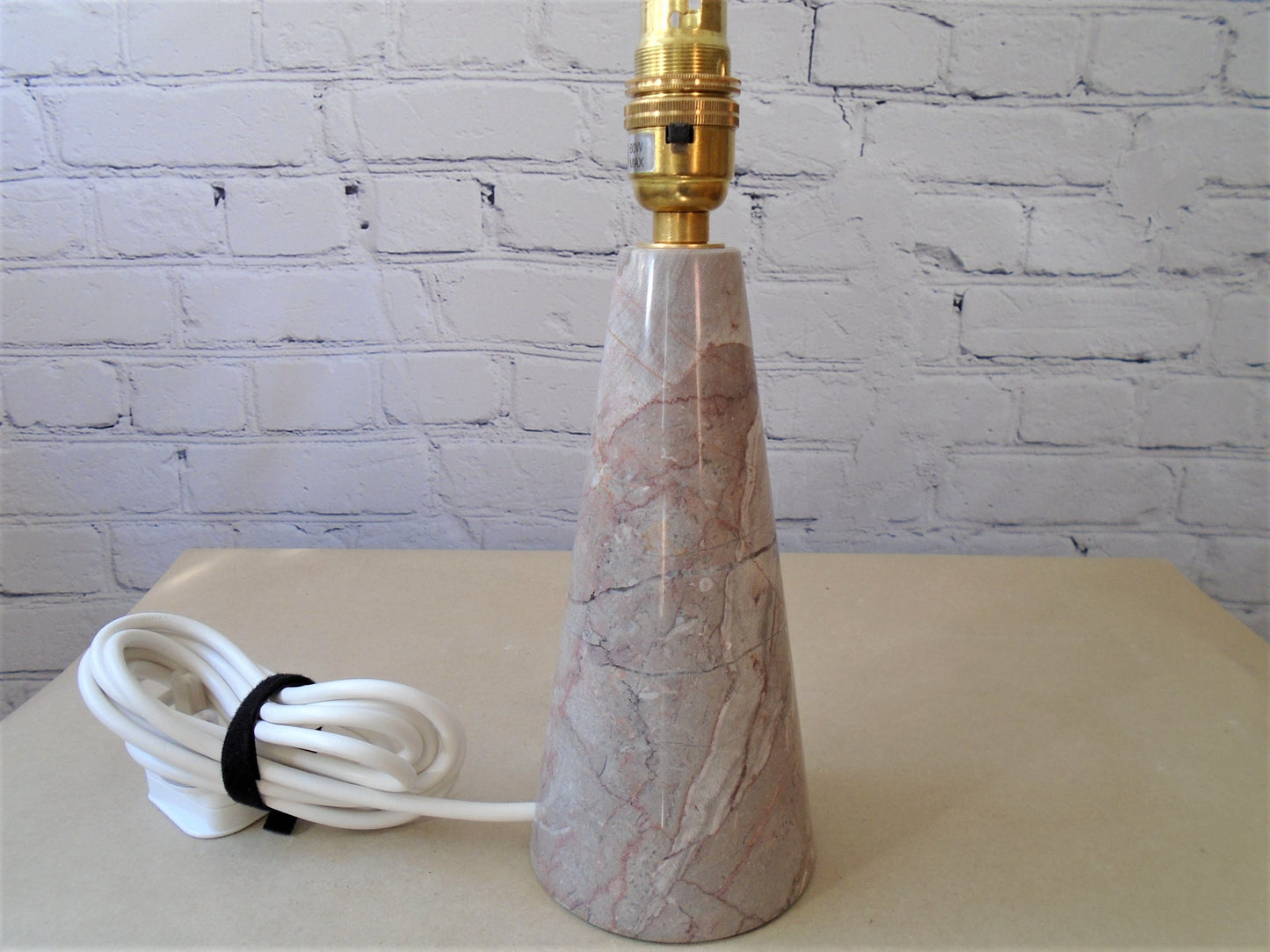A Gris Perce Marble Table/Bedside Lamp Base