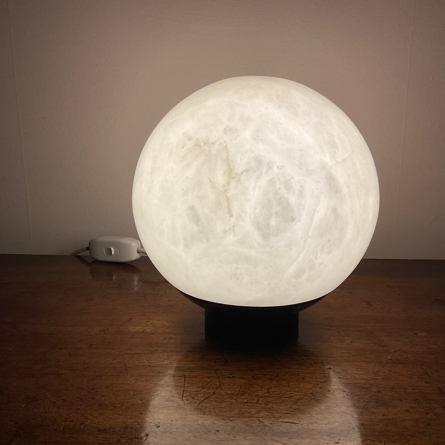 An Alabaster Lighting Globe