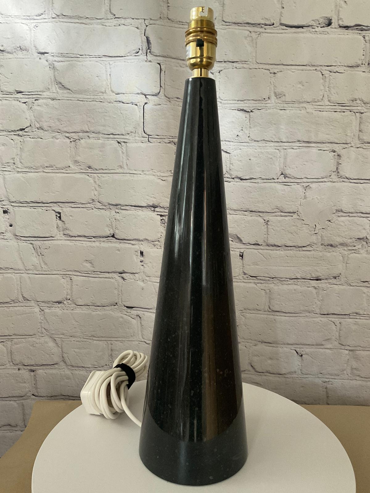 A Kilkenny Fossil Marble Cone Lamp Base