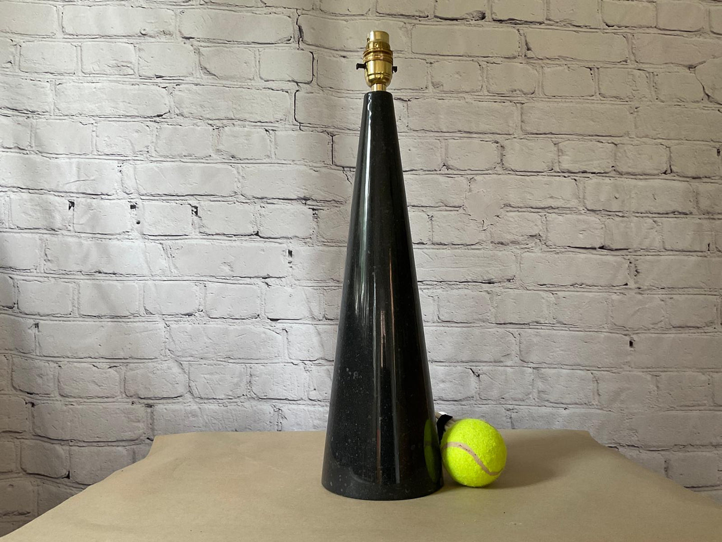 A Kilkenny Fossil Marble Cone Lamp Base