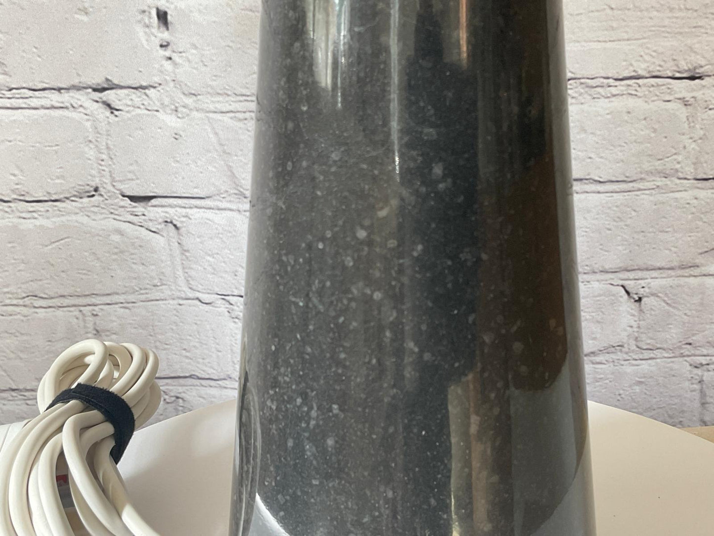 A Kilkenny Fossil Marble Cone Lamp Base