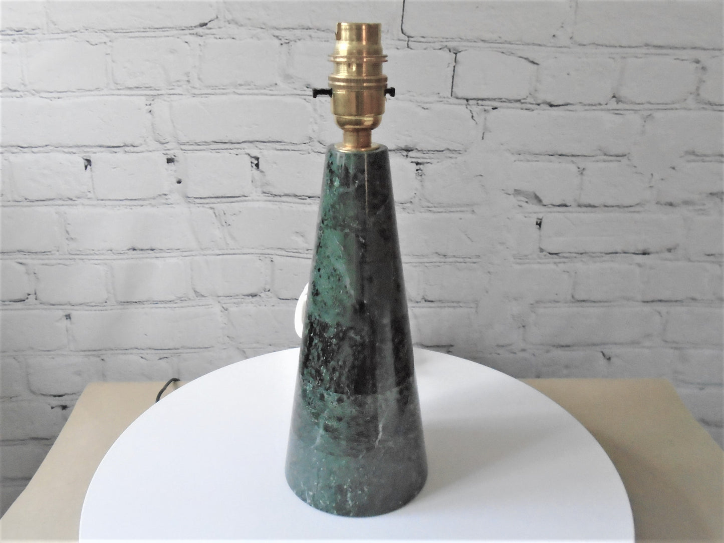 An Issorie Green Marble Table Lamp