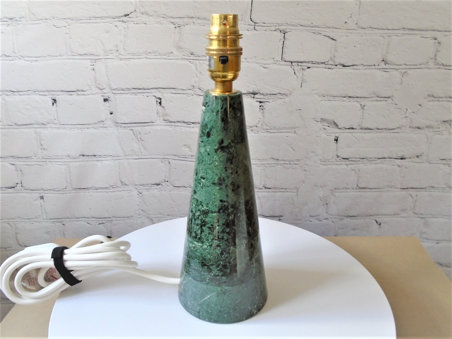 An Issorie Green Marble Table Lamp