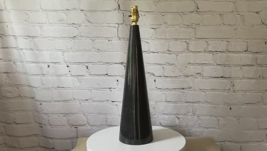 A Kilkenny Fossil Marble Cone Lamp Base