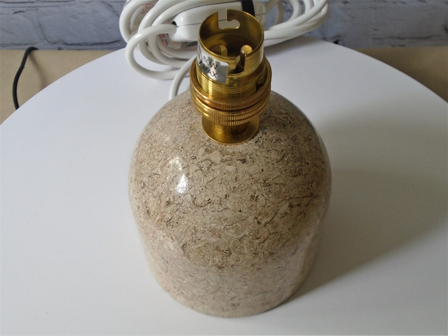 A Small Stone Bedside/Table Lamp Base